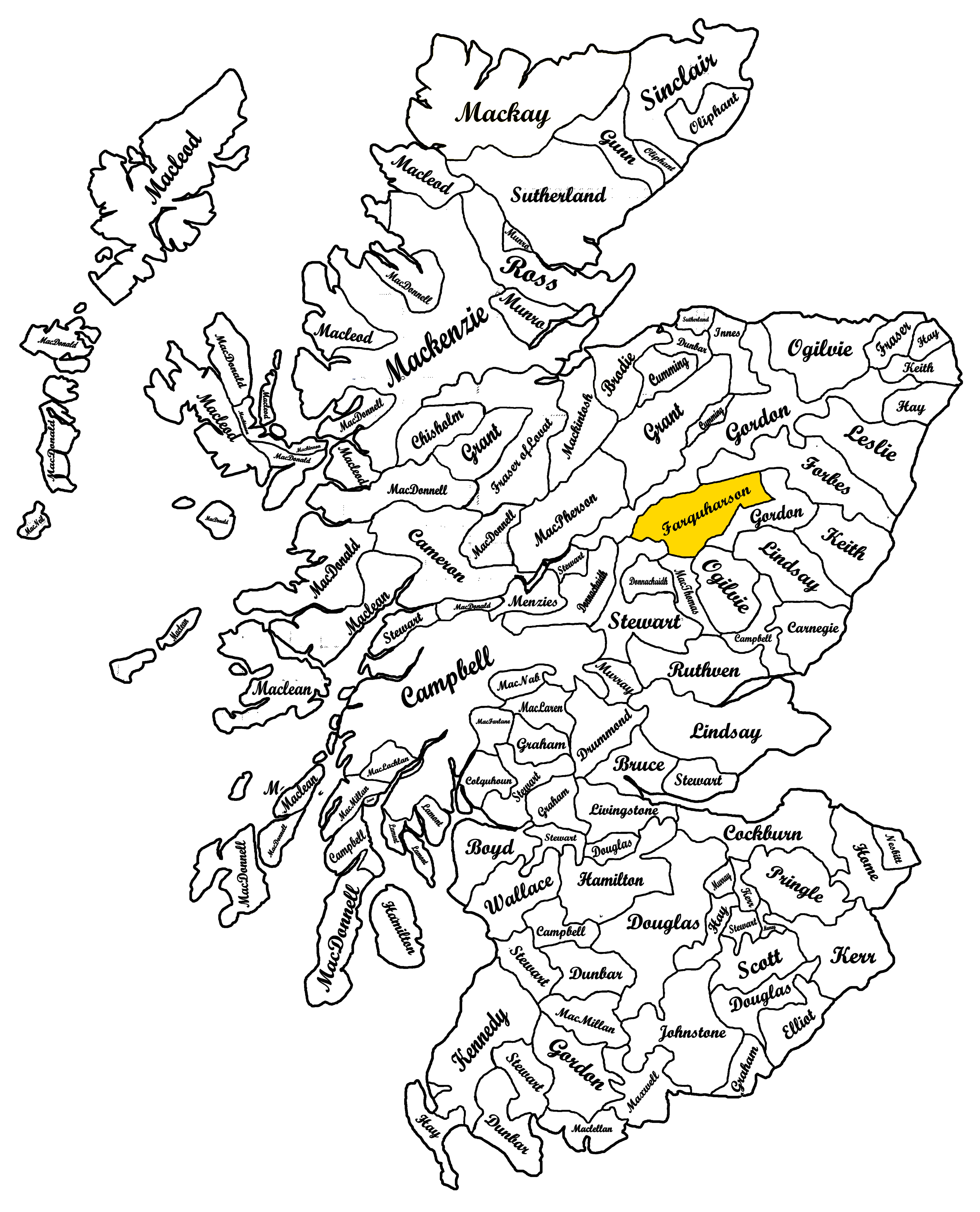 Clan Farquharson Scottish Clan Map