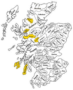 Clan MacDonnell Scotland Map