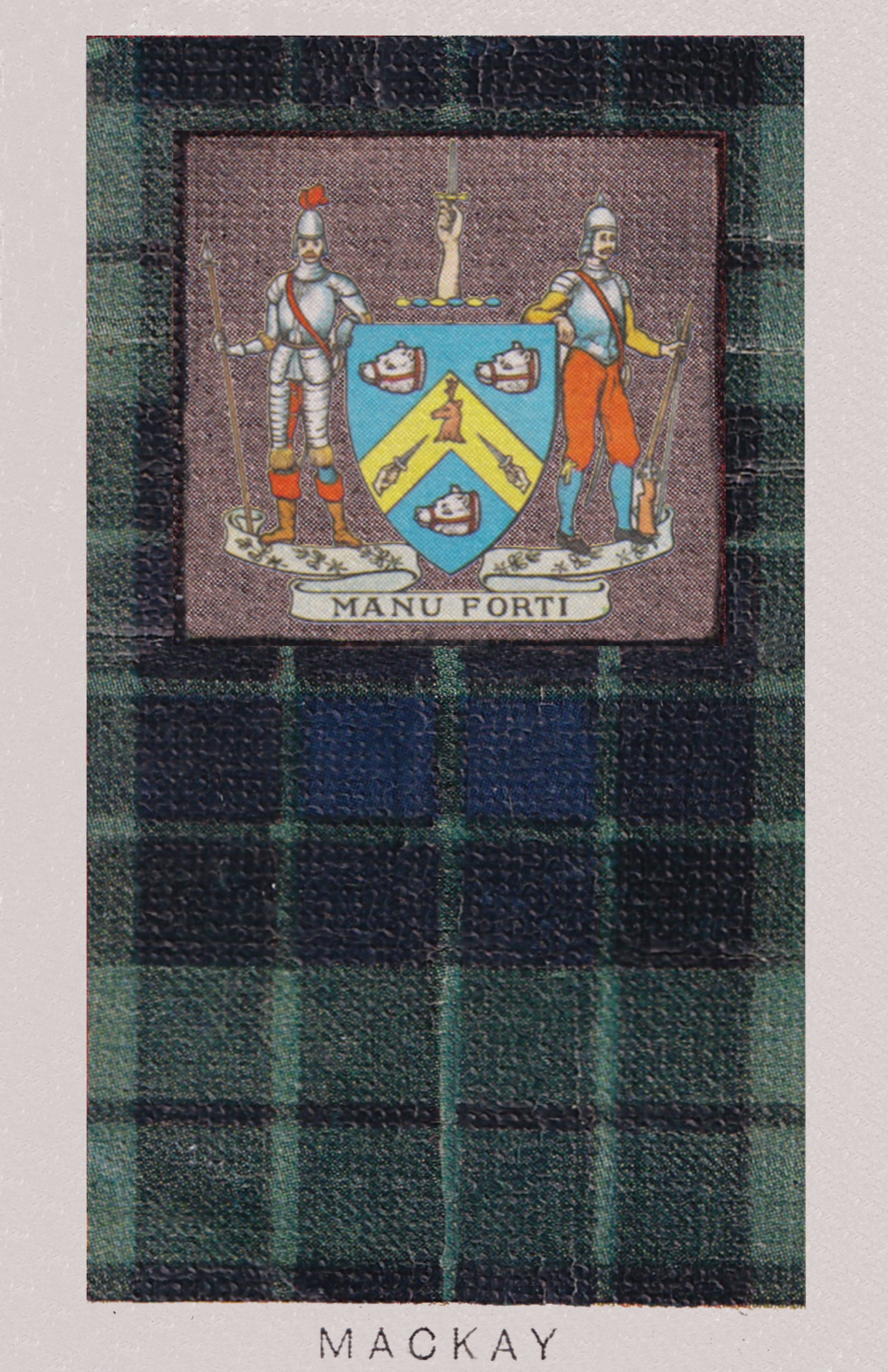 Clan Mackay vintage coat of Arms and Tartan Poster