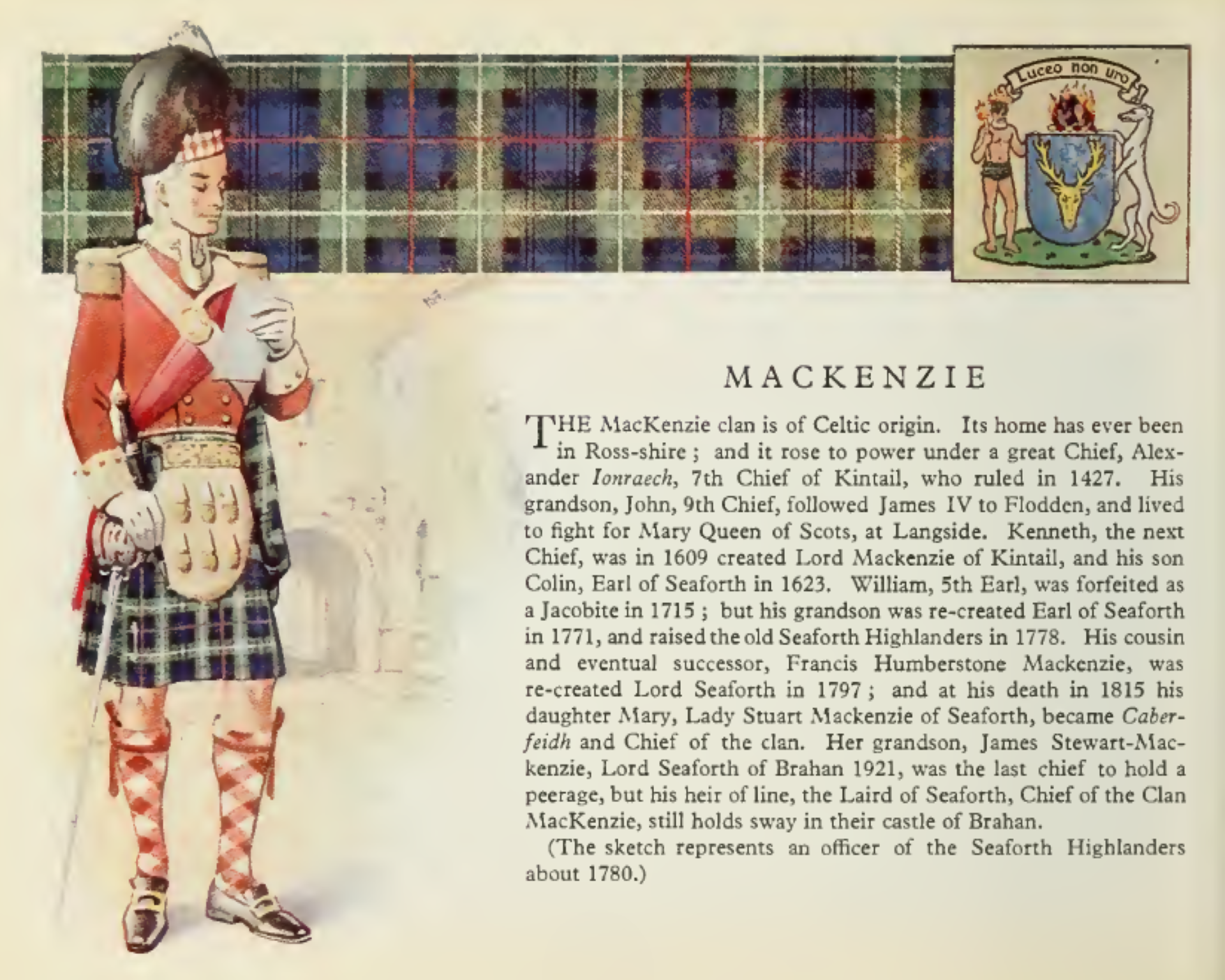 Mackenzie Clan Scozzese Specchio Compatto 
