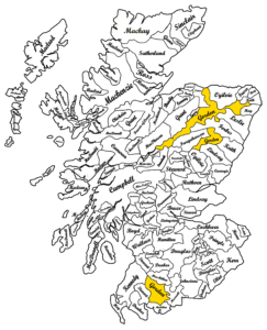 Clan Gordon Scottish Map