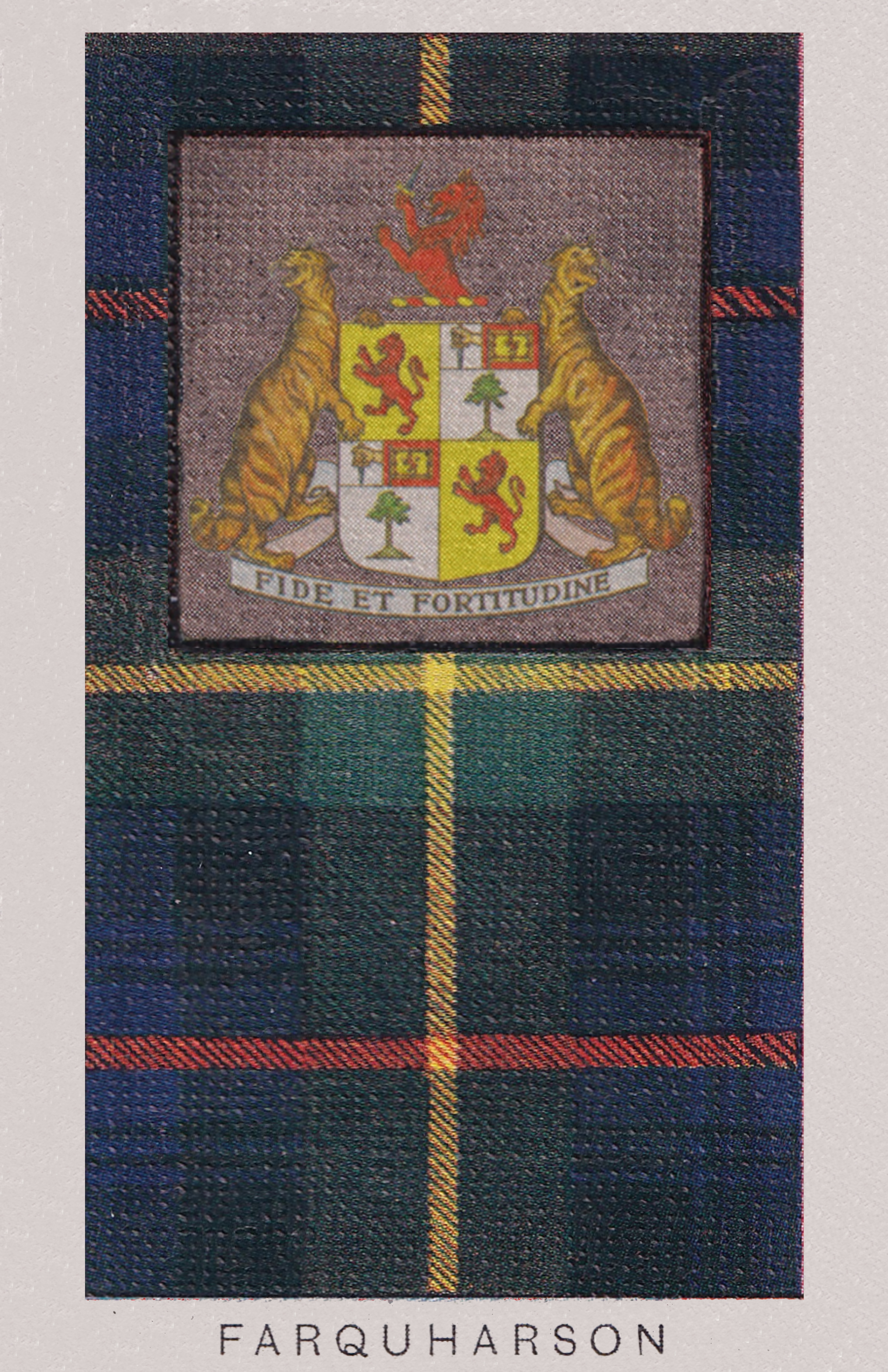 Clan Farquharson Coat of Arms and Tartan Vintage Poster