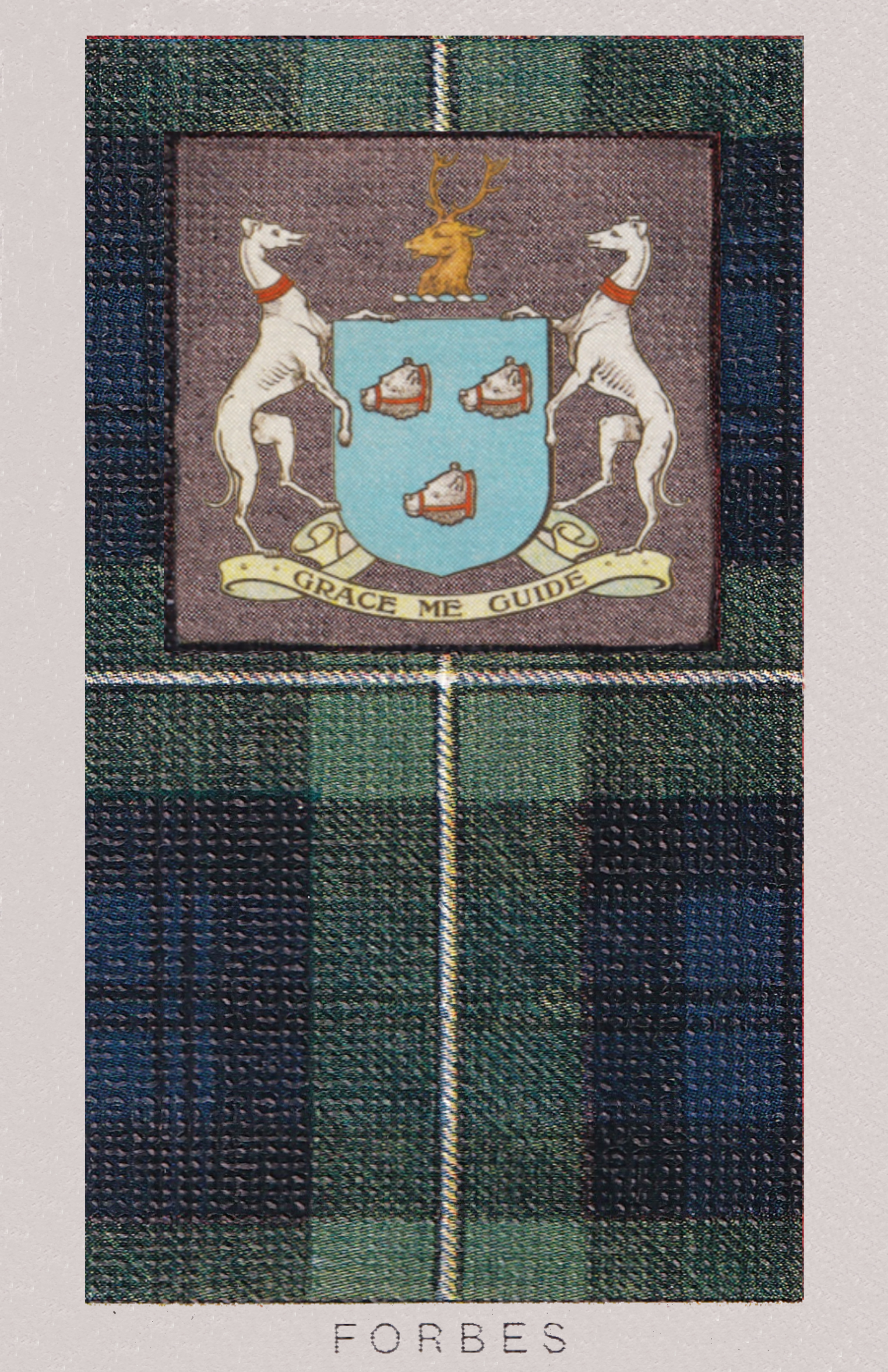 Clan Forbes Coat of Arms and Tartan Vintage Poster