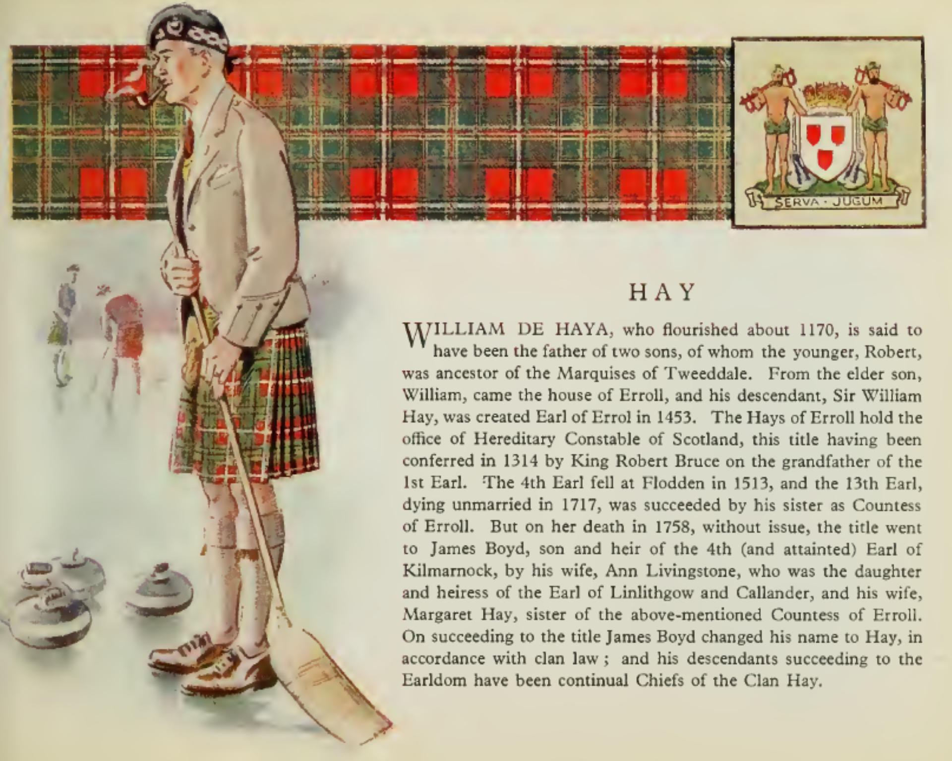 Clan Hay Vintage information poster