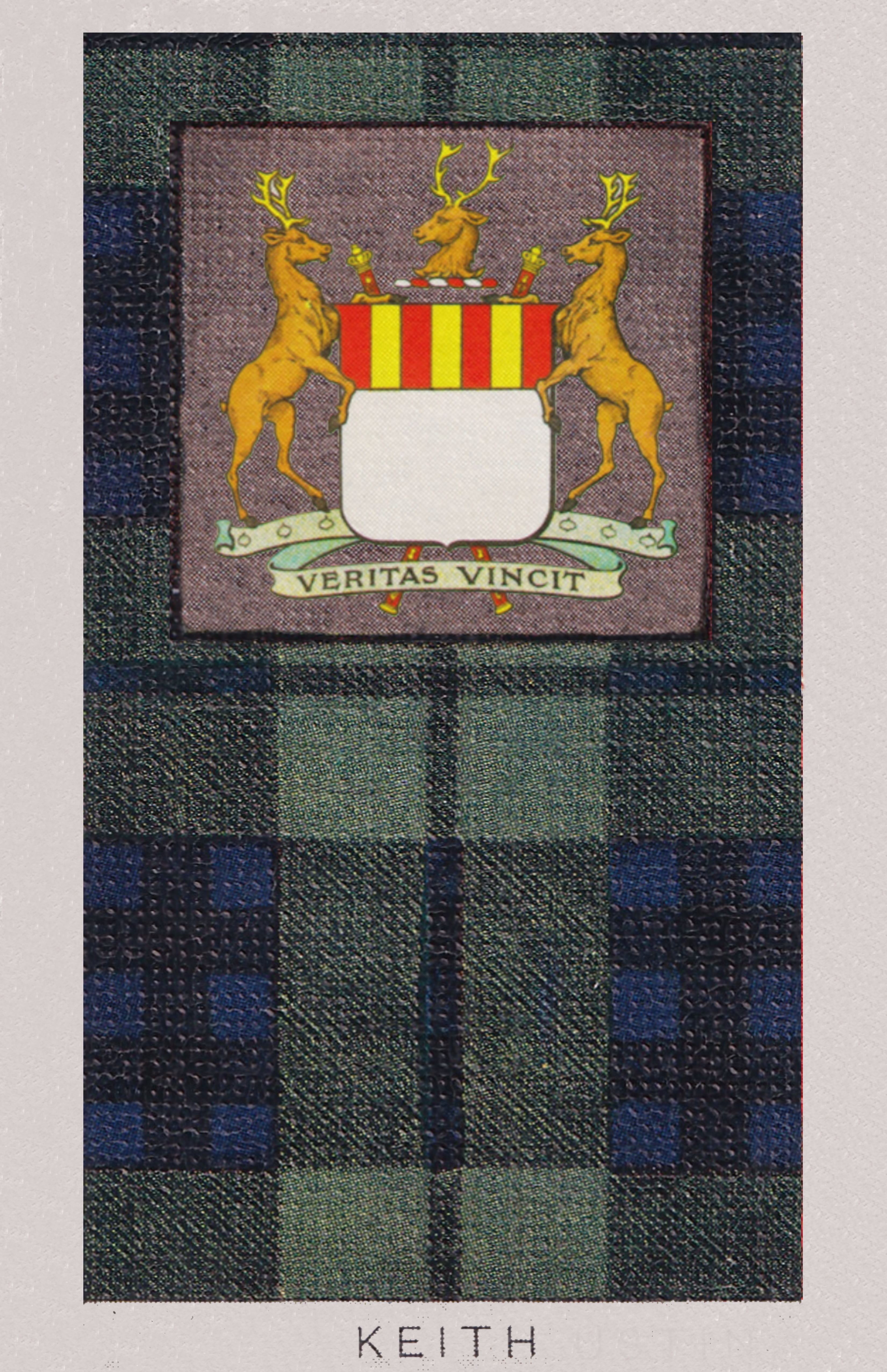 Clan Keith Coat of Arms and Tartan Vintage Poster