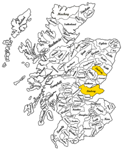 Clan Lindsay Scottish Map