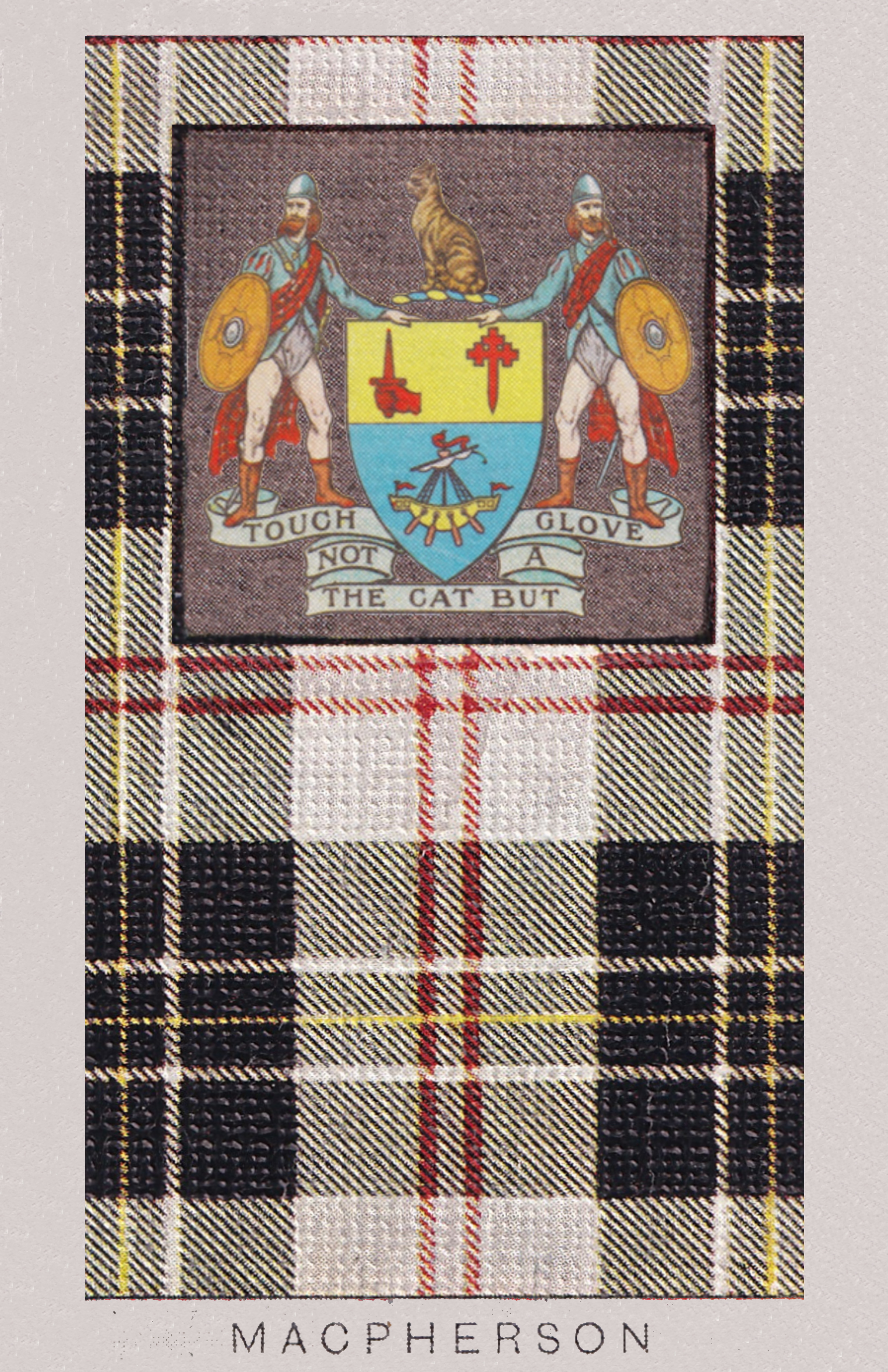 Clan MacPherson Coat of Arms and Tartan Vintage Poster