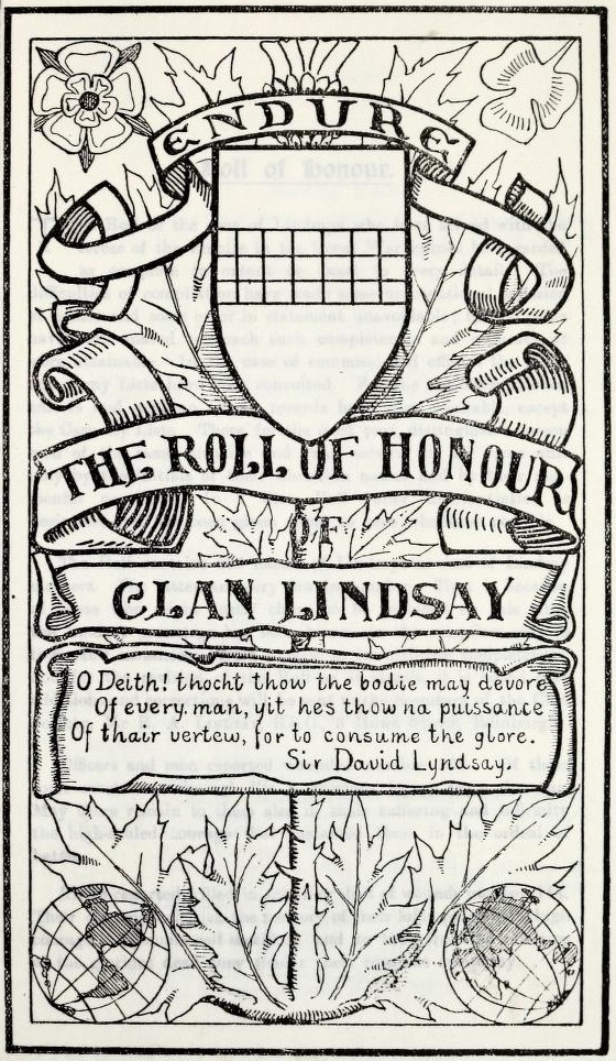 The Roll of Honour - Clan Lindsay