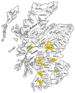 Stewart Scottish Clan Map