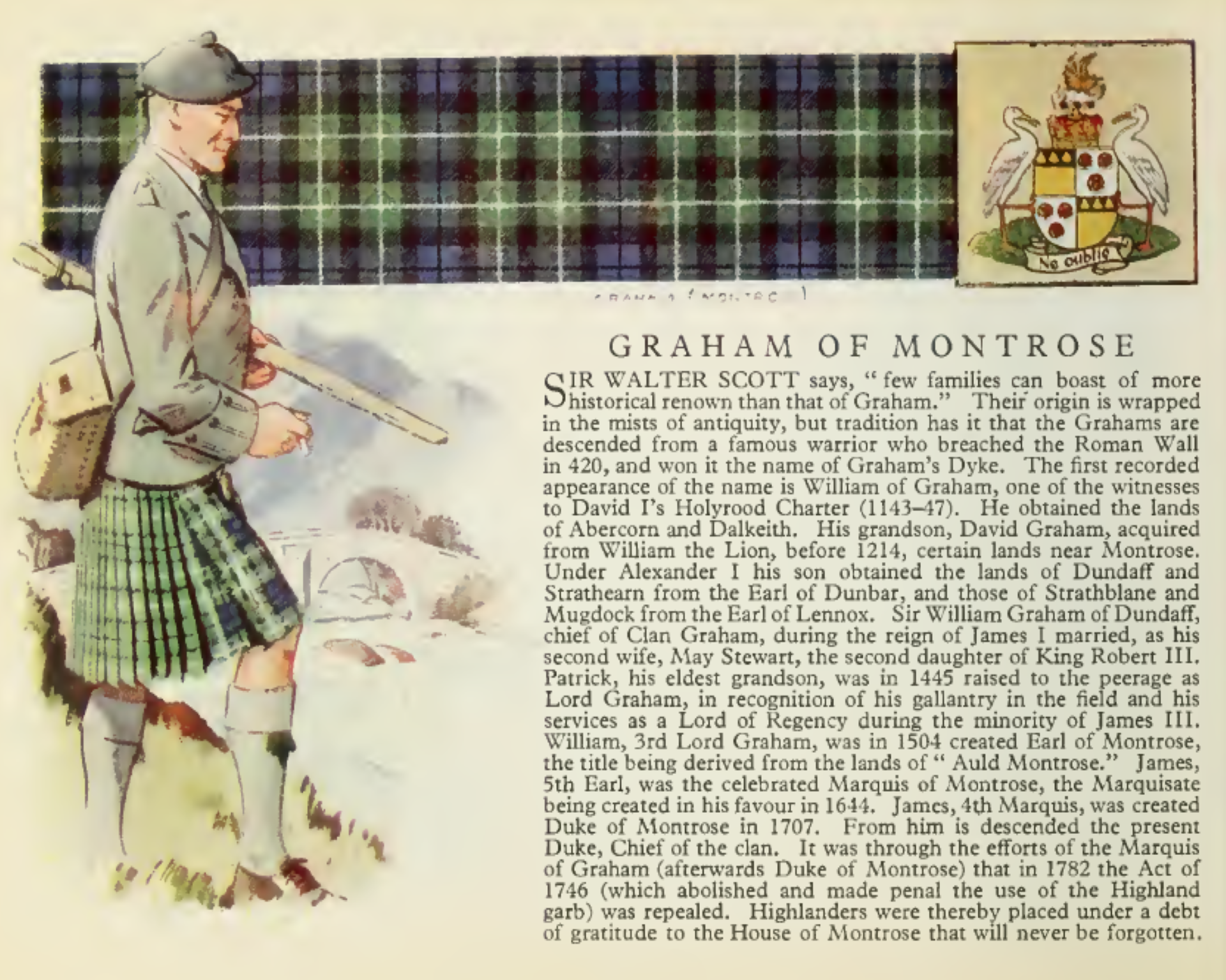 Clan Graham Vintage information poster