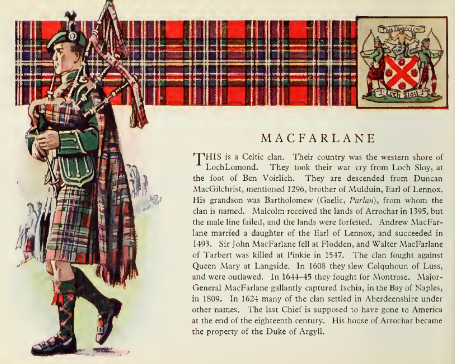 Clan MacFarlane Information Poster