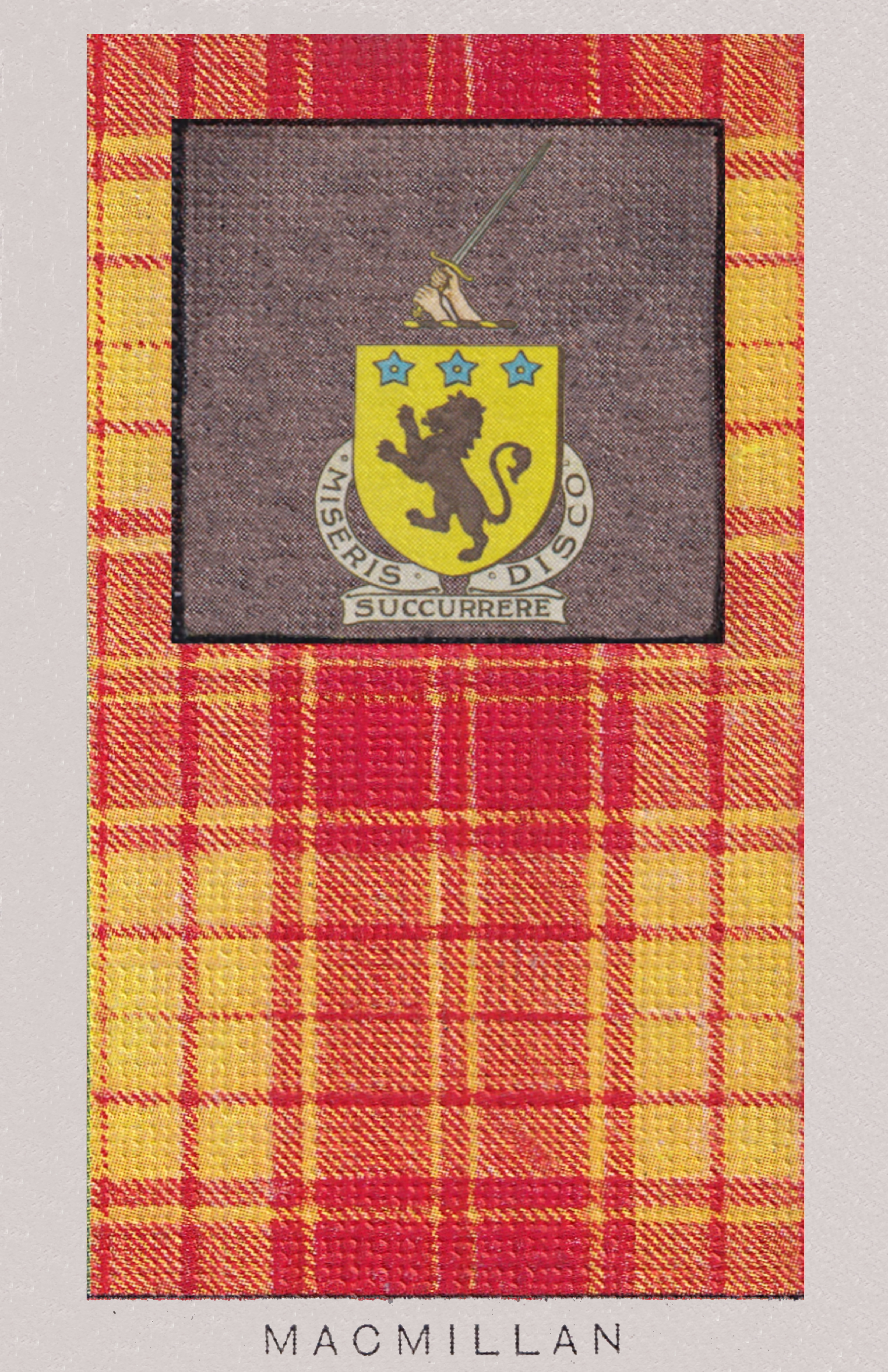 Clan MacMillan Coat of Arms and Tartan Vintage Poster