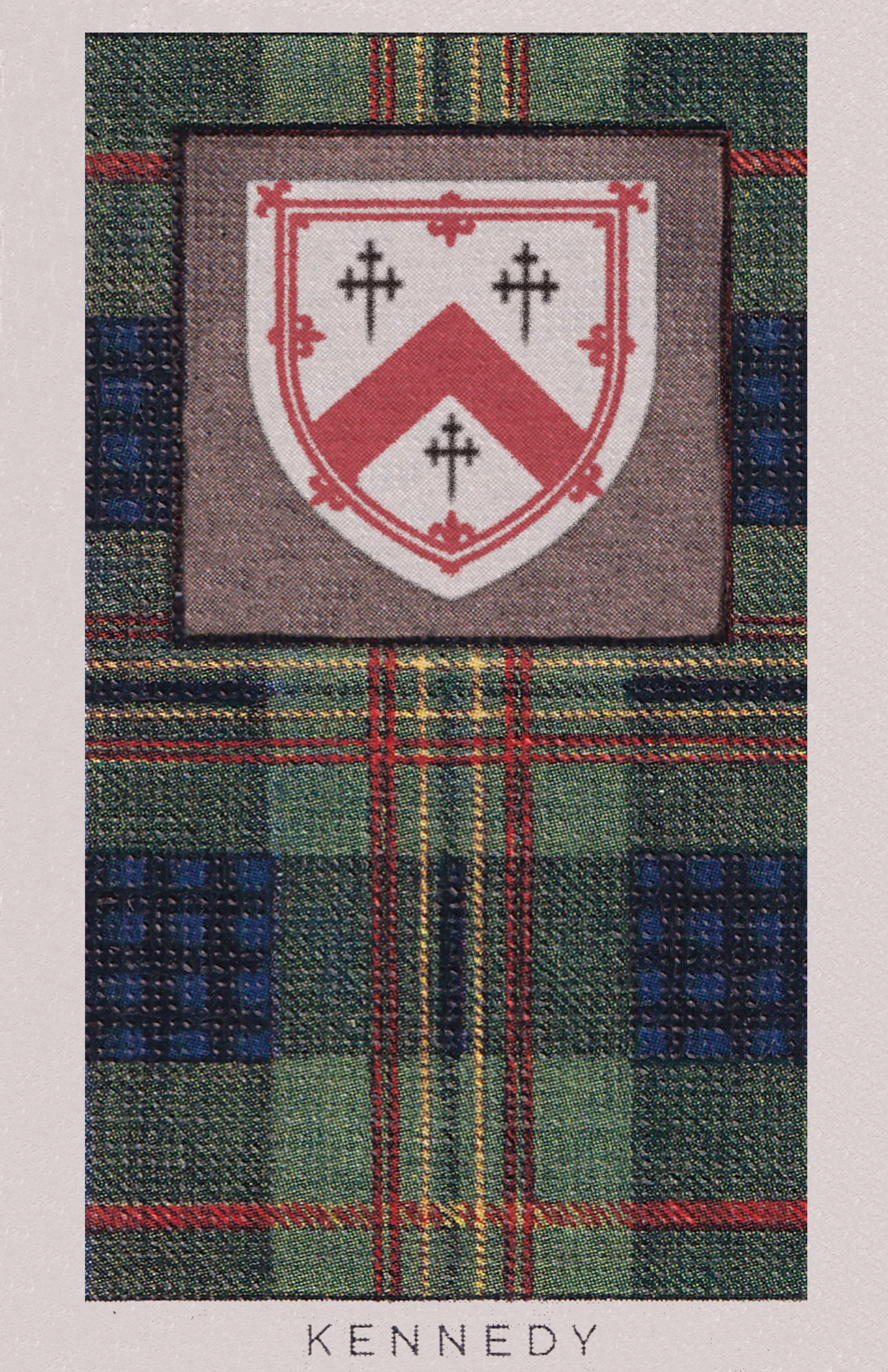 Clan Kennedy Coat of Arms and Tartan Vintage Poster