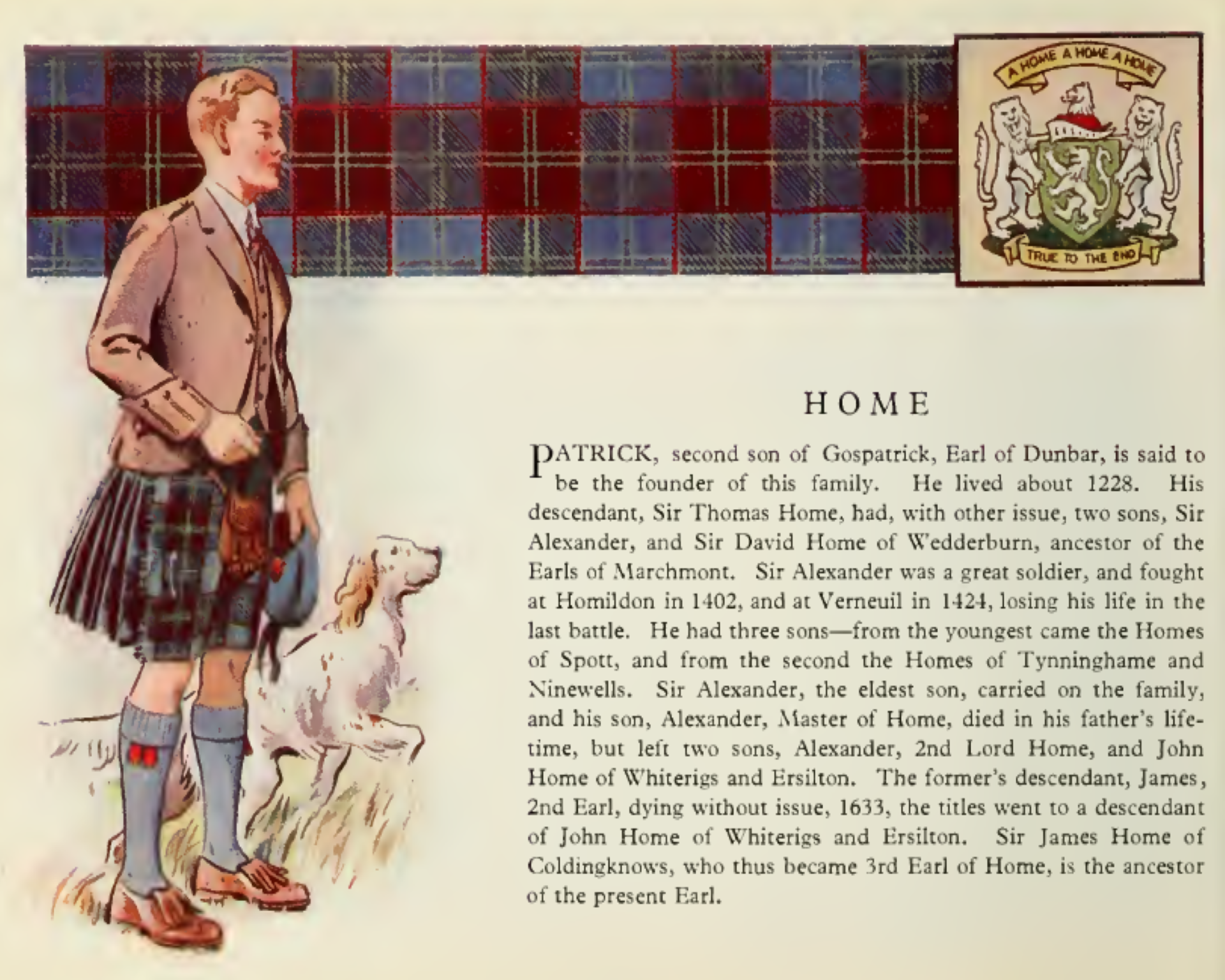 Clan Home Vintage information poster