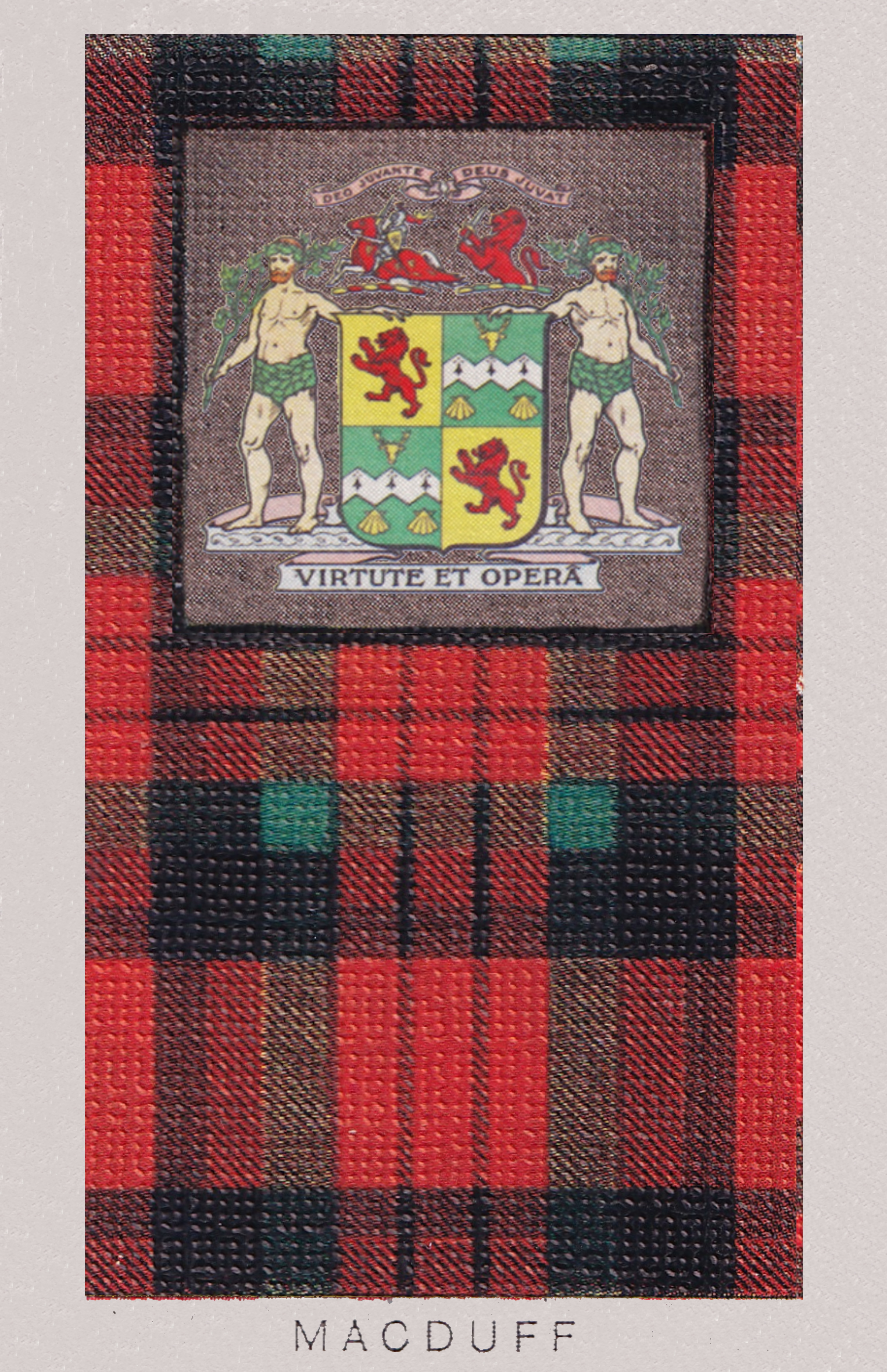 Clan MacDuff Vintage Coat of Arms, Tartan and Motto Poster