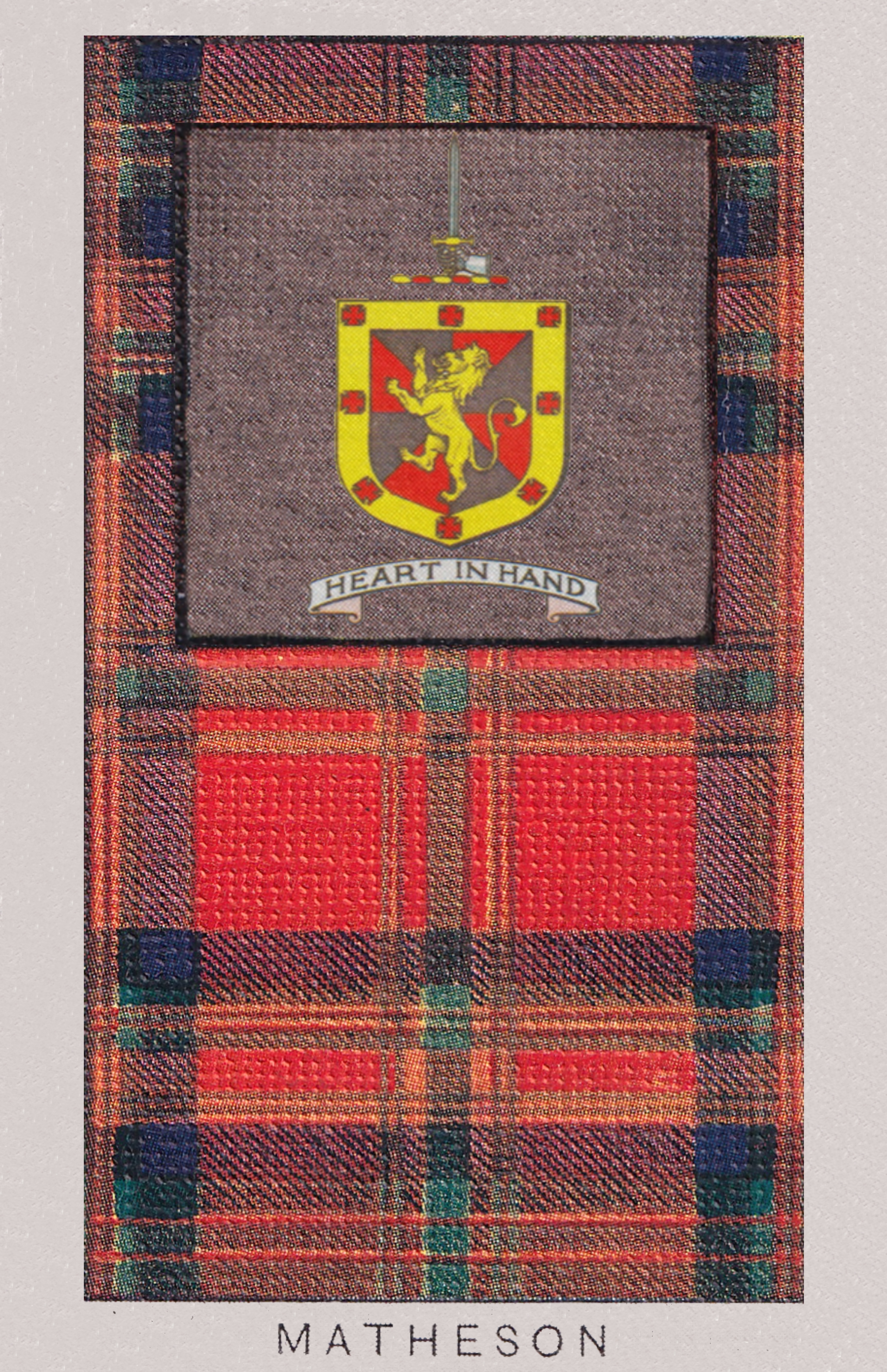 Clan Matheson Vintage Coat of Arms and Tartan Poster