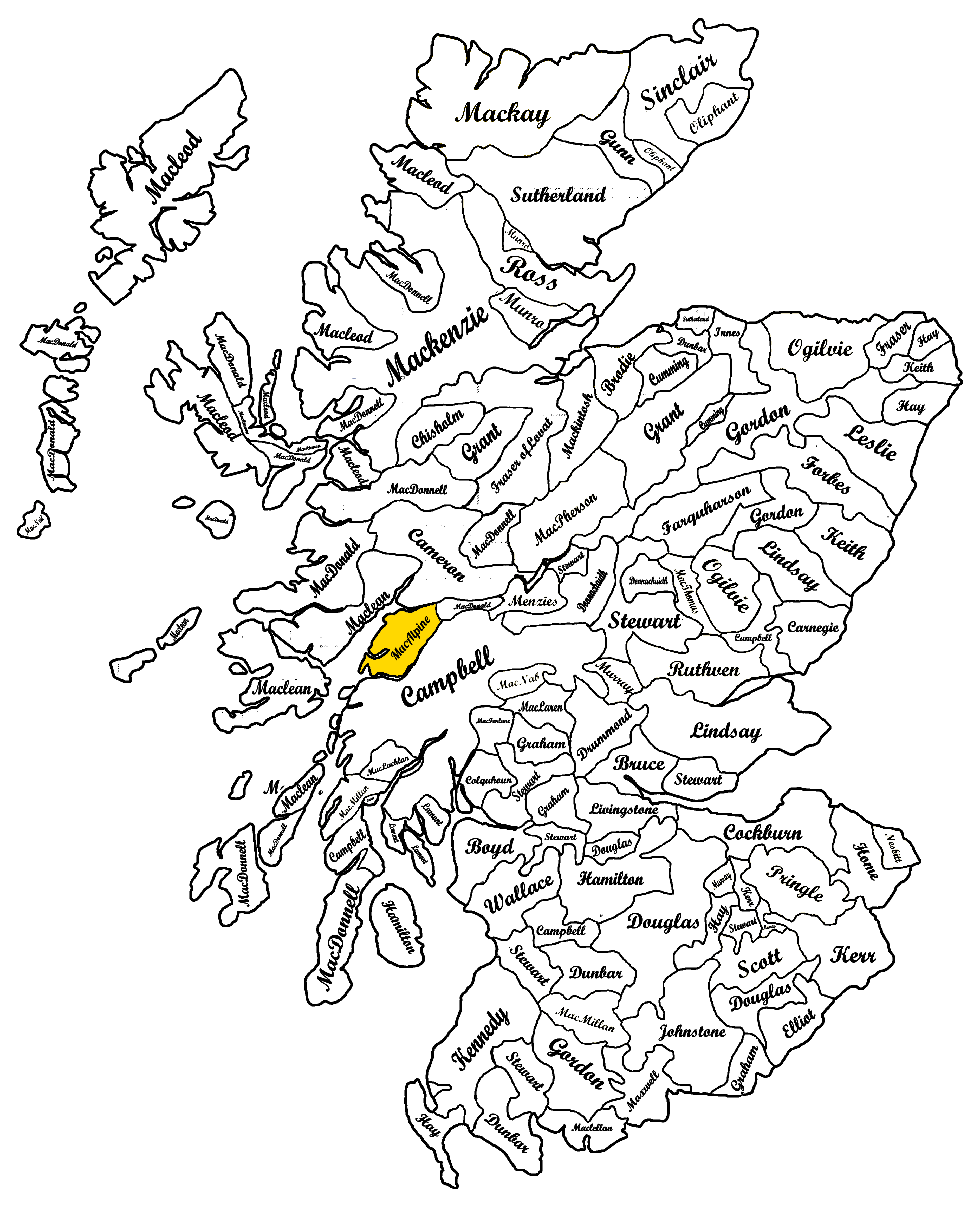 Clan MacAlpine Map