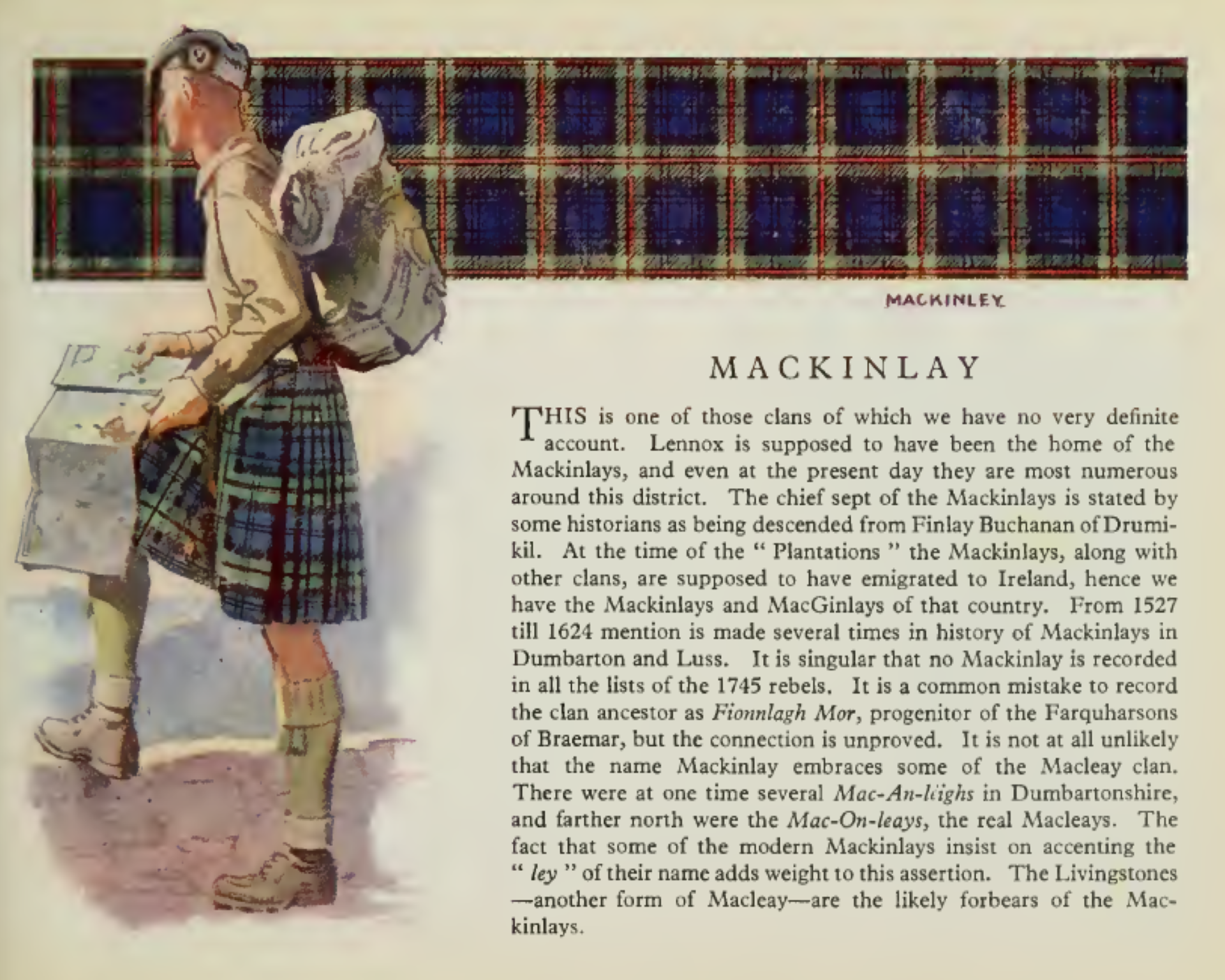 Clan MacKinley information poster