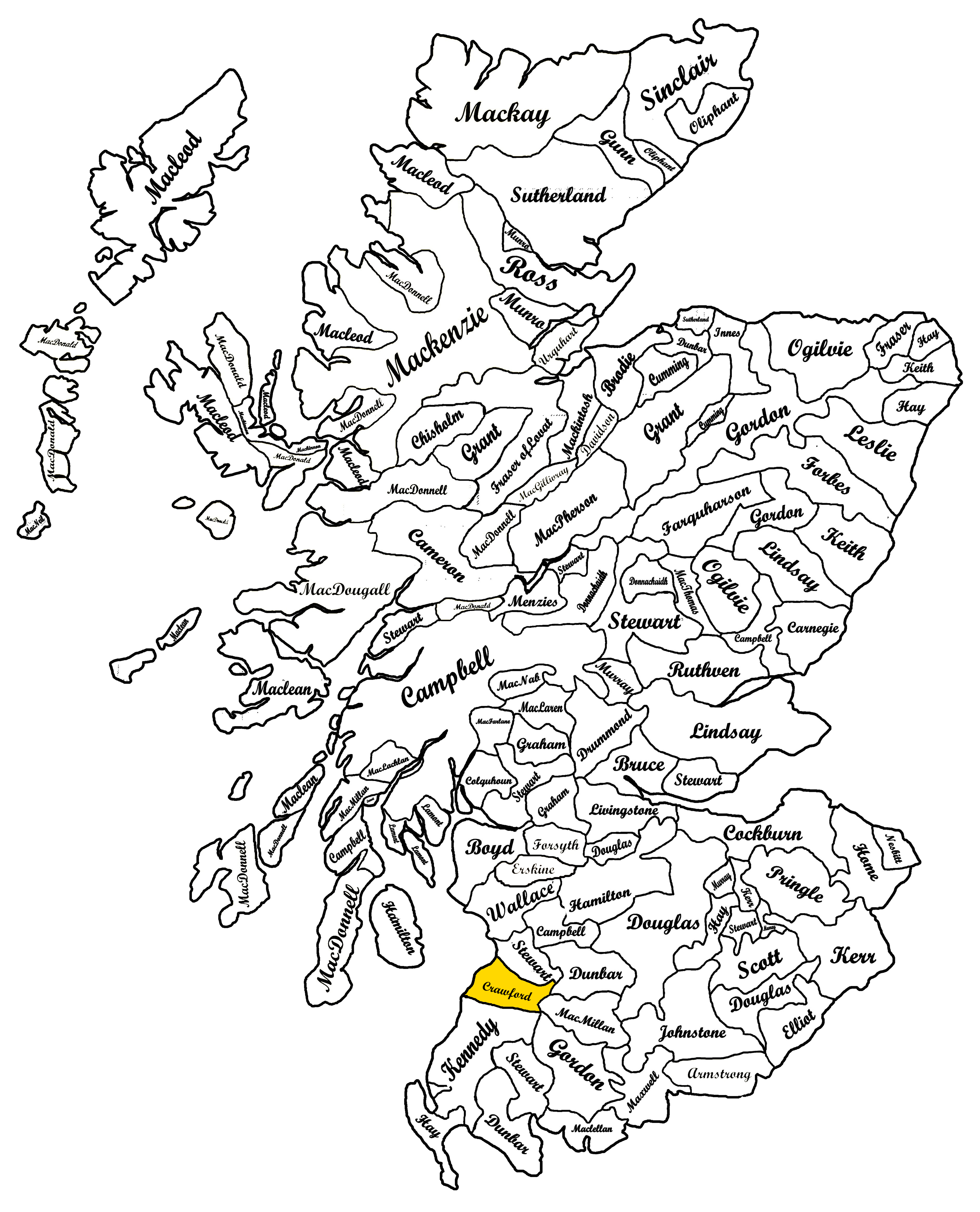 Clan Crawford Map