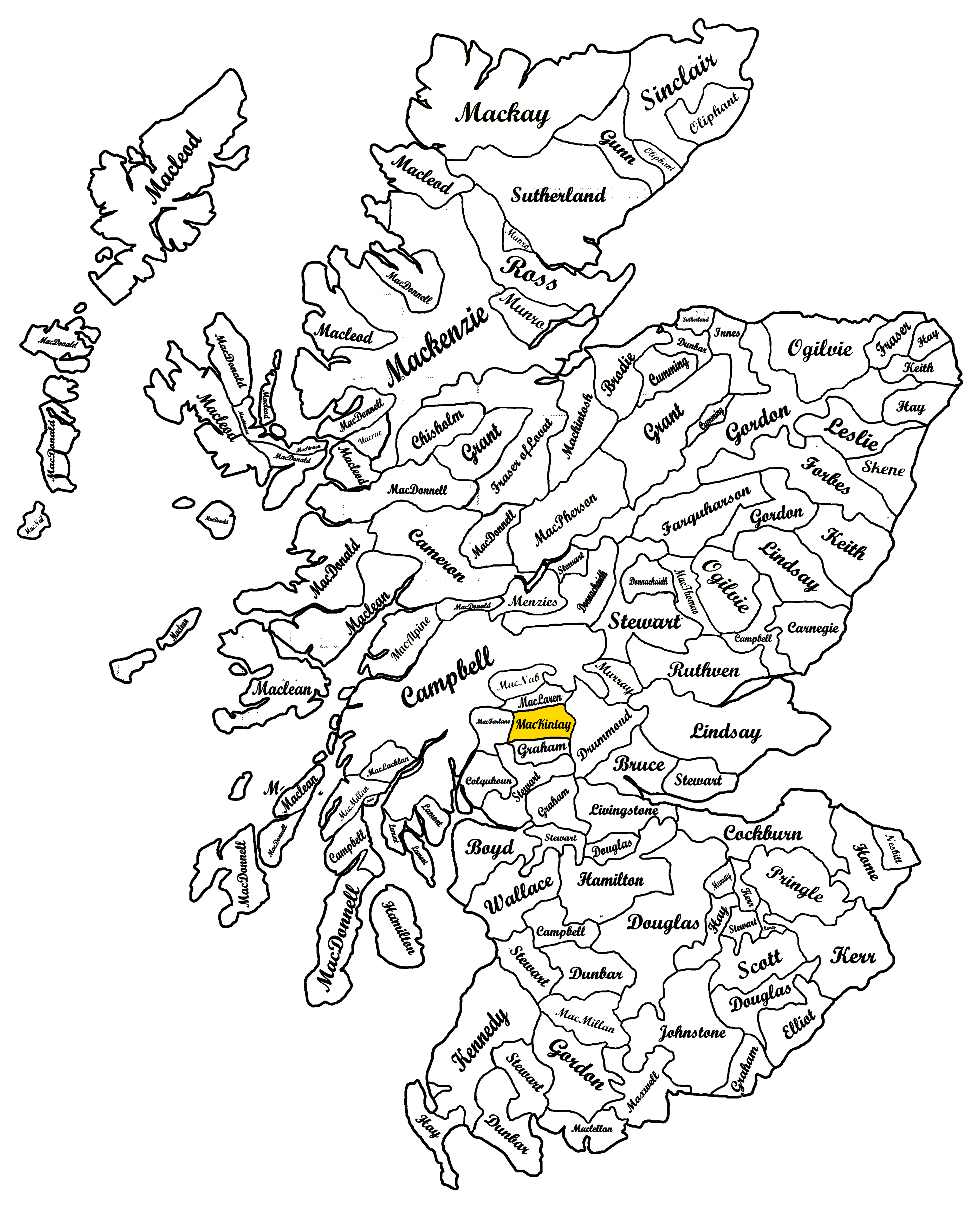 Clan Mackinlay Map