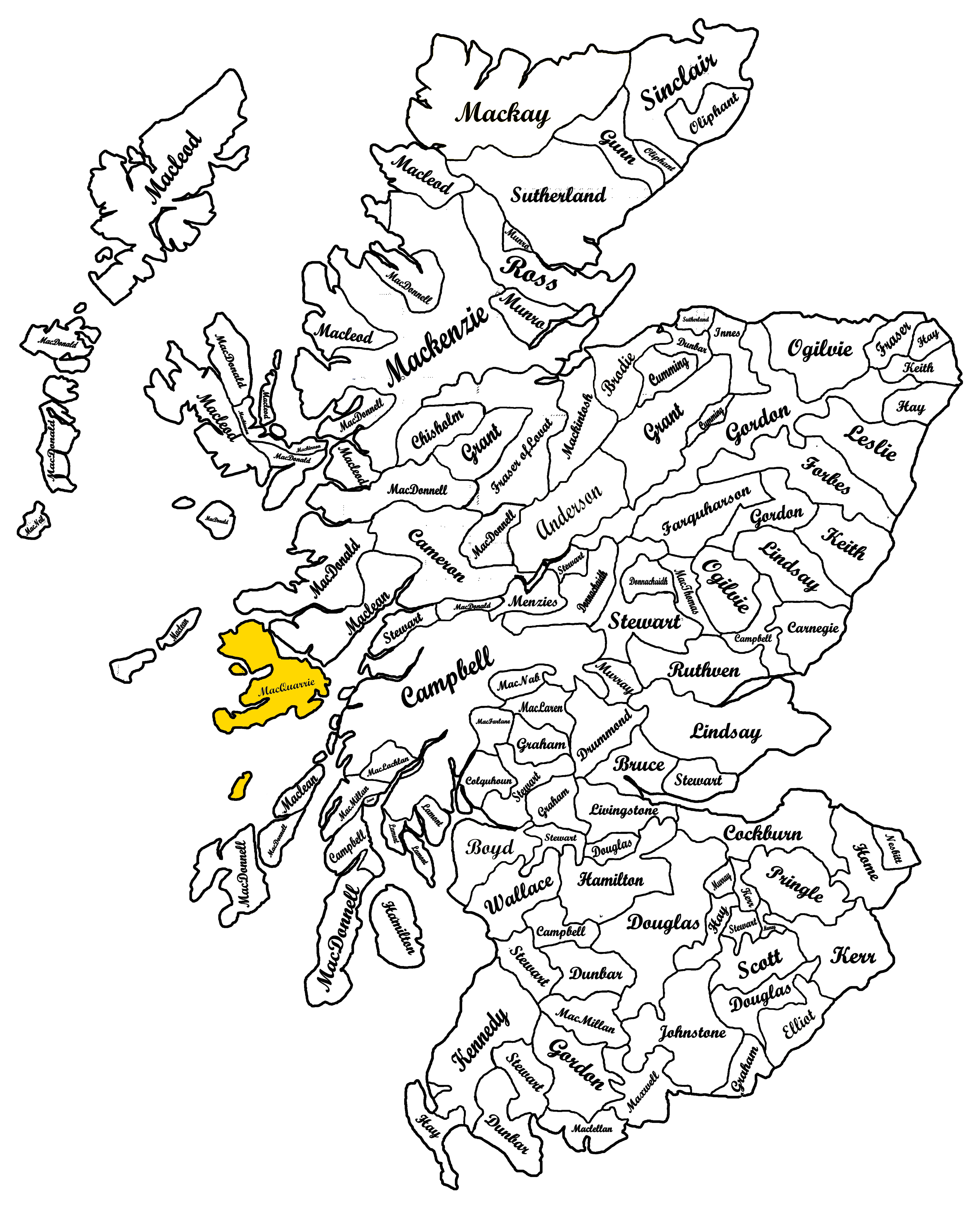 Clan MacQuarrie Map