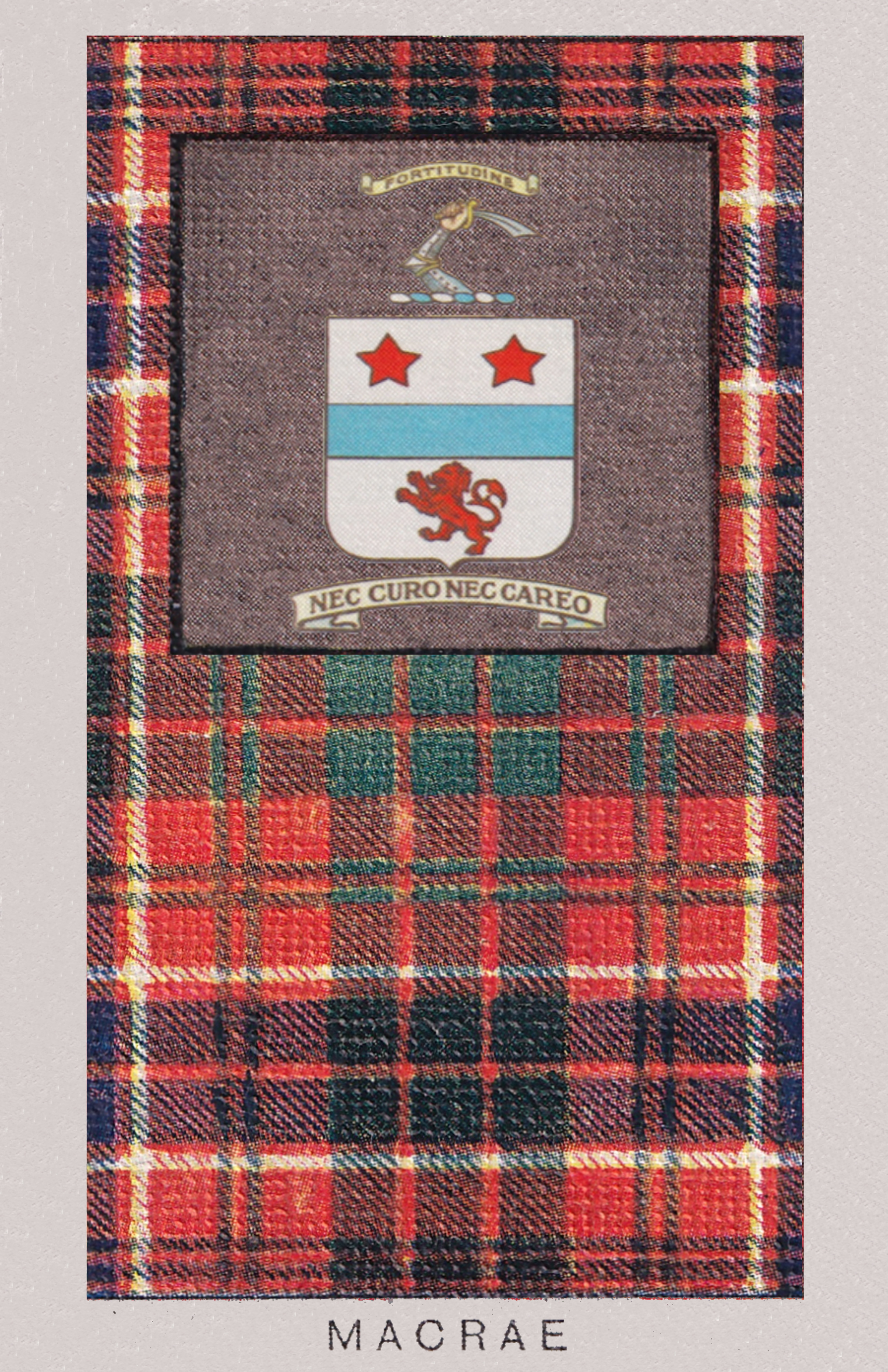 Clan Macrae Coat of Arms and Vintage Tartan Poster