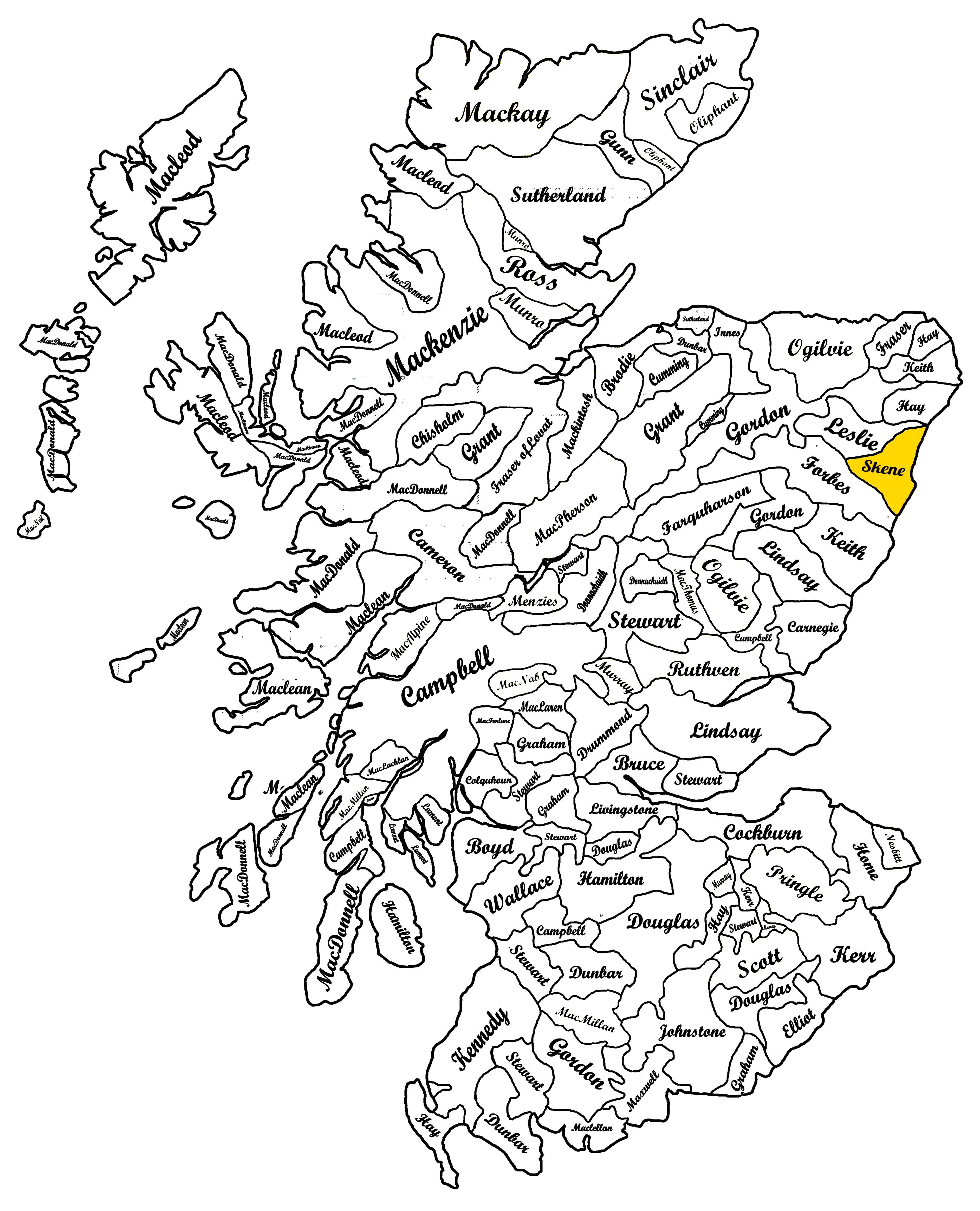 Clan Skene Map