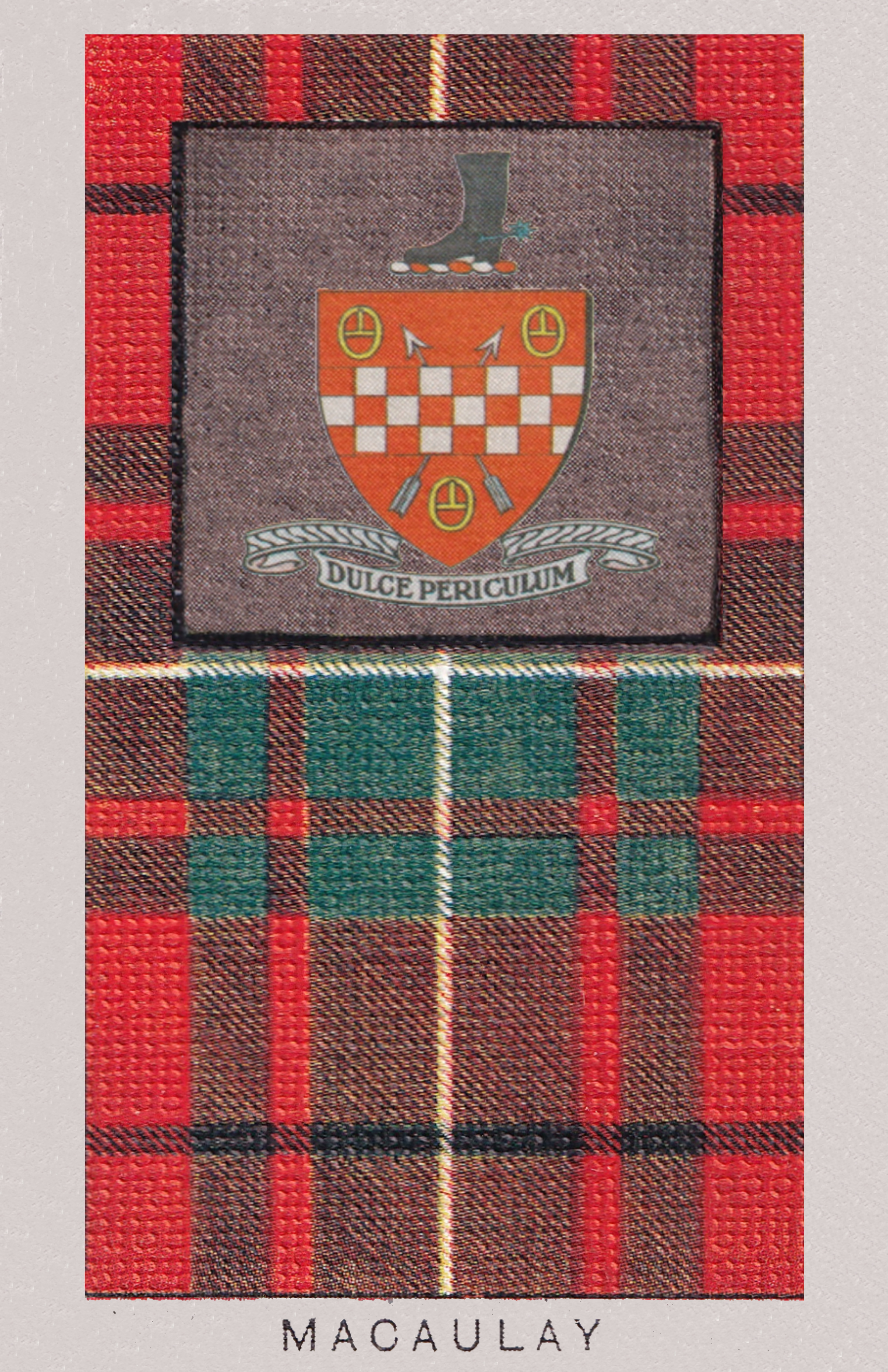 Clan MacAulay Coat of Arms and Tartan Vintage Poster