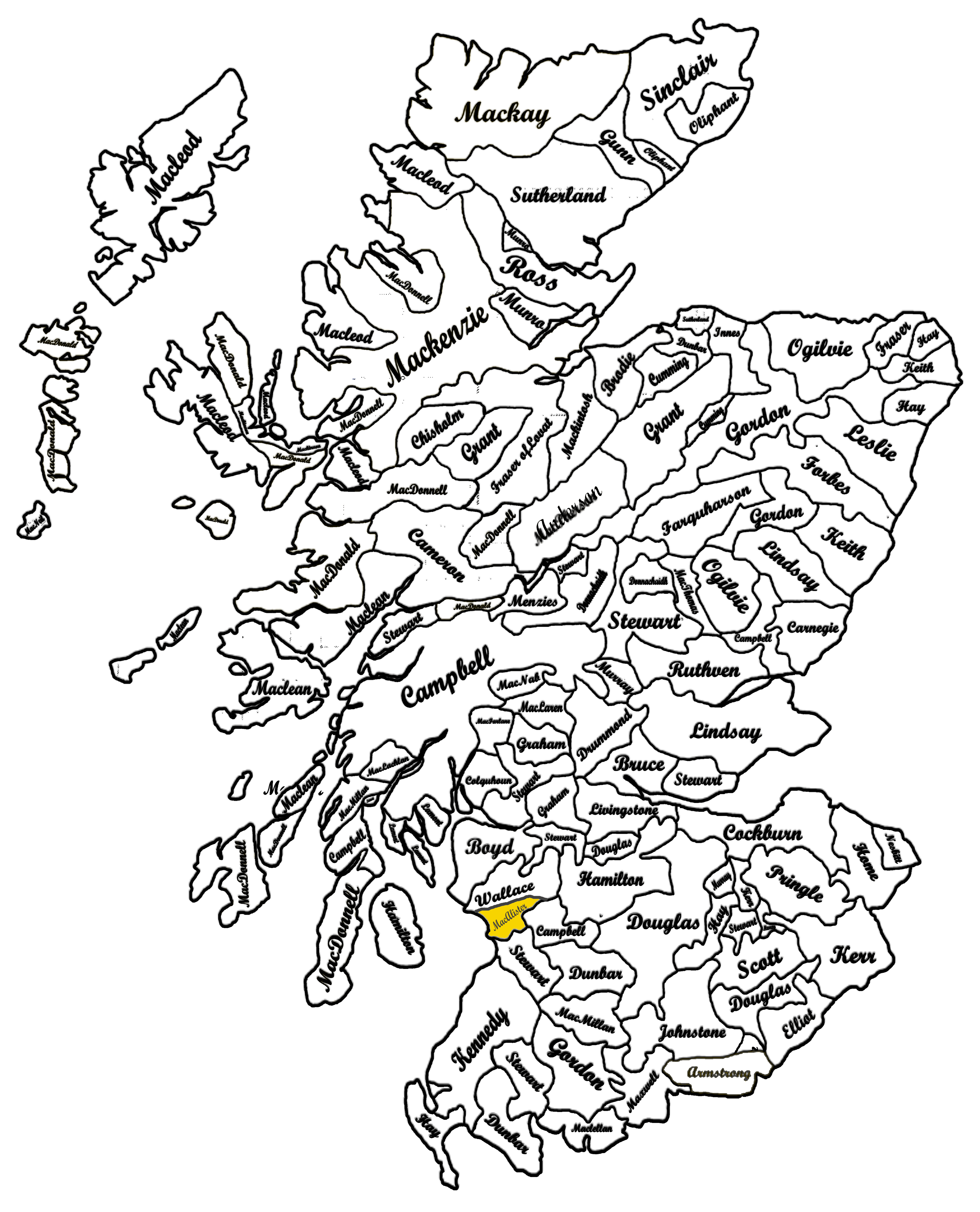 Clan MacAlister Map