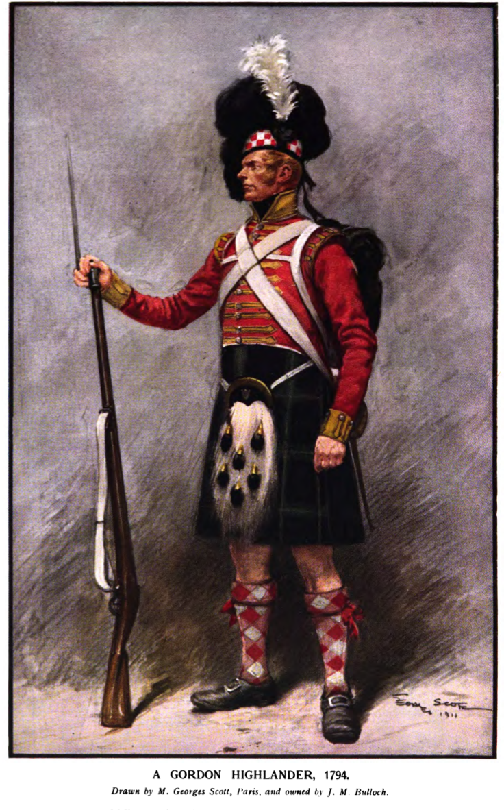 The Gordon Highlanders, Scottish British Brigade 1794