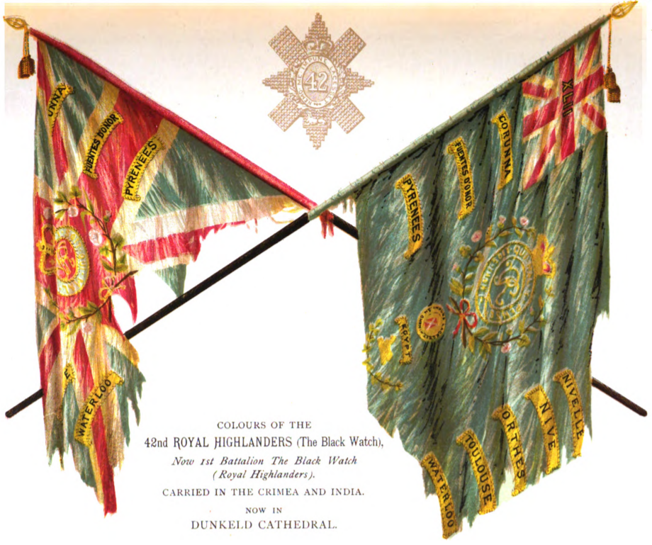 Colours of the 42nd Royal Highlanders (The Black Watch) Now 1st Battalion The Black Watch