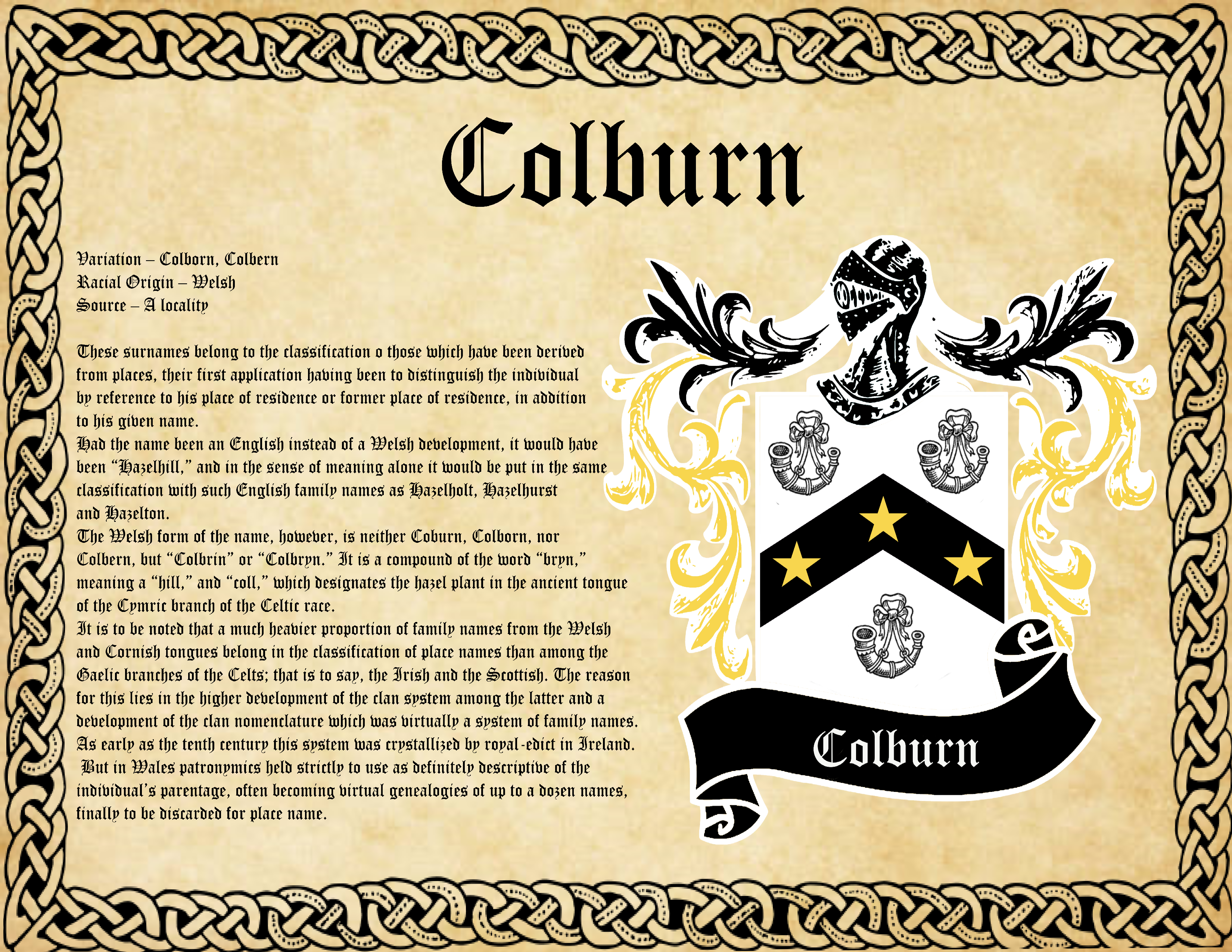 Colburn Coat of Arms and Family History