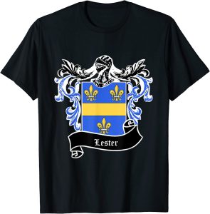 Lester Surname Coat of Arms tshirt