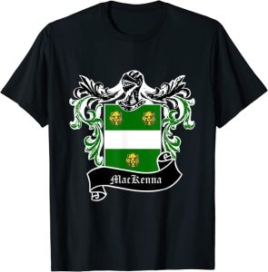 MacKenna Surname Coat of Arms tshirt