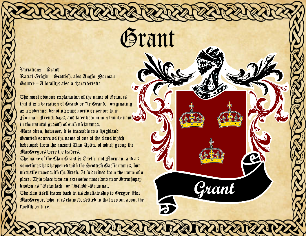 Grant Family History and Coat of Arms