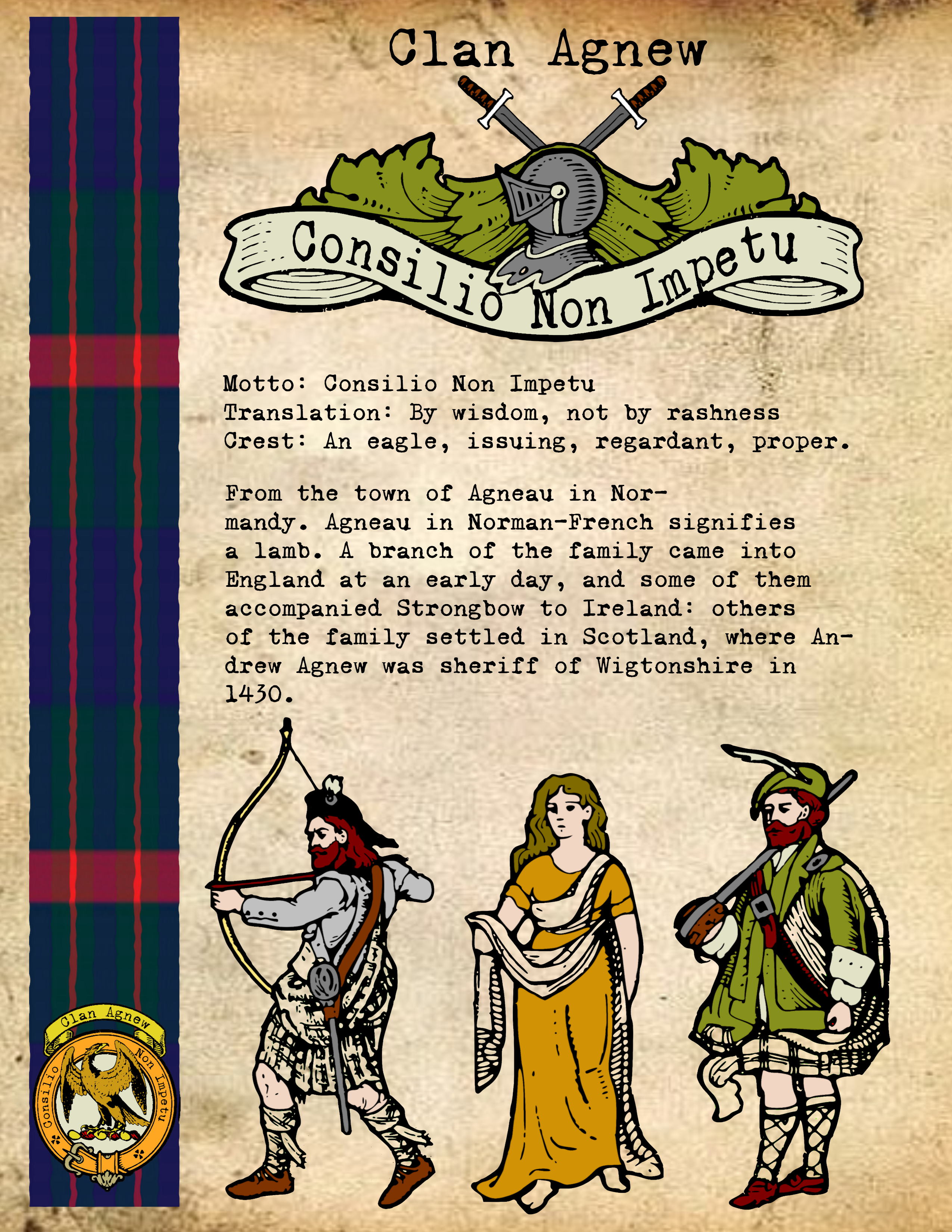 Clan Agnew Family History Poster