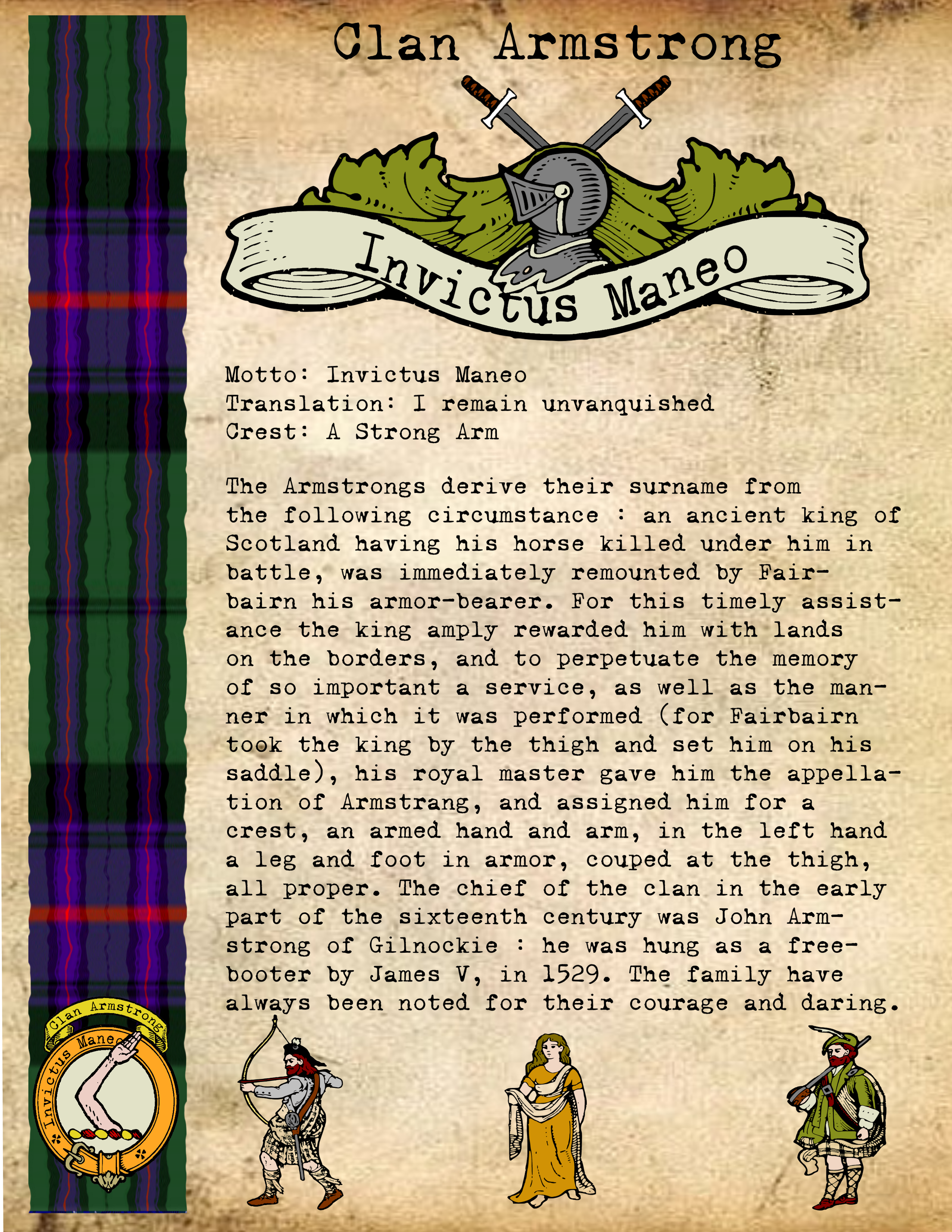 Clan Armstrong History Poster