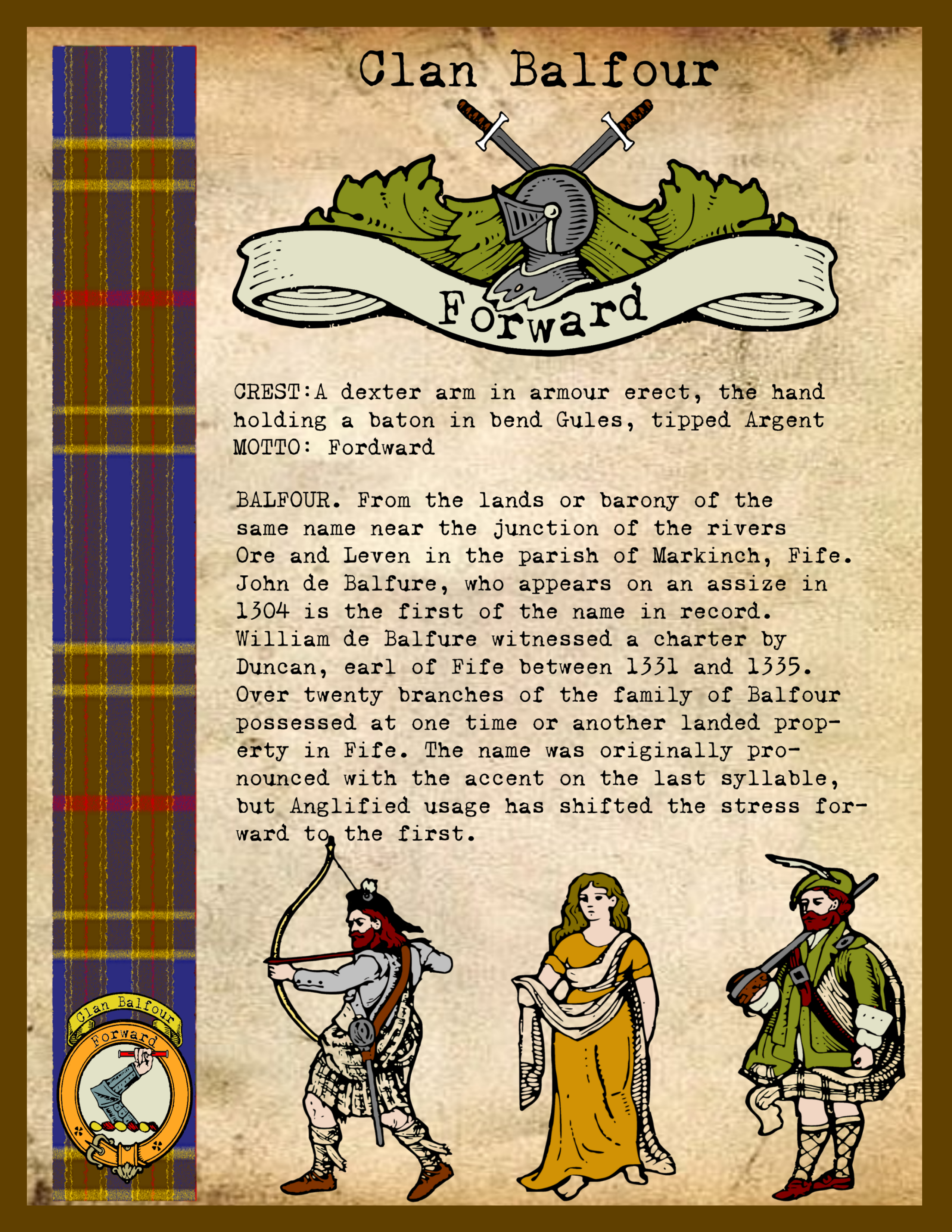 Clan Balfour History Print